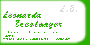 leonarda breslmayer business card